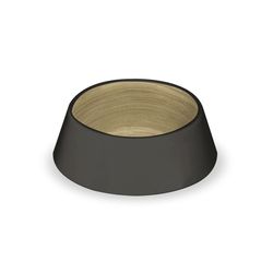 TarHong Beige/Black Plastic Medium Pet Bowl For Cat/Dog