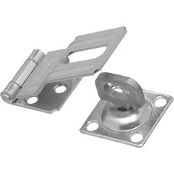 National Hardware Zinc-Plated Aluminum/Steel 3-1/4 in. L Swivel Staple Safety Hasp 1 pk