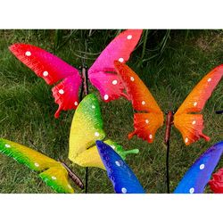 Marshall Home and Garden Assorted Metal 32 in. H Medium Butterfly Outdoor Garden Stake