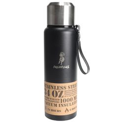 Aquapelli 34 oz Midnight Black BPA Free Vacuum Insulated Bottle