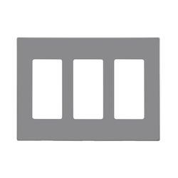 Leviton Decora Light Gray 3 gang Polycarbonate Decorator Screwless Wall Plate 1 pk