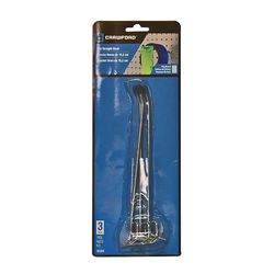 Crawford Zinc Plated Silver Steel 6 in. Peg Hooks 3 pk
