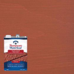 Thompson's WaterSeal Solid Sedona Red Water-Based Acrylic/Alkyd/Urethane Waterproofing Wood Stain an