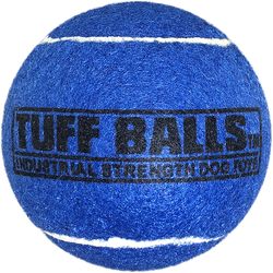 Petsport Tuff Balls For Dog Blue Polyster/Rubber Tennis Balls 2 pk