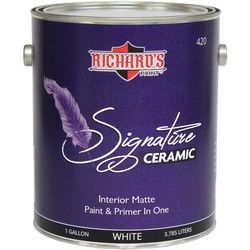 Richard's Paint Signature Matte White White Base Wall Paint Interior 1 gal