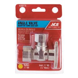 Ace 1/2 in. Compression X 5/8 in. Compression Brass Angle Stop Valve
