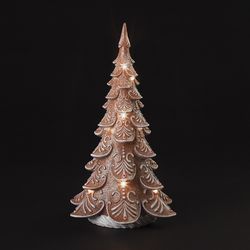 Roman Confetti Lite LED Multicolored Gingerbread Tree Table Decor 17 in.