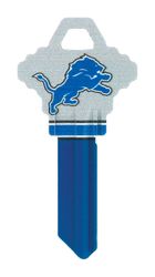 HILLMAN NFL Detroit Lions House/Office Key Blank 68 Single For Schlage Locks Blue/Silver