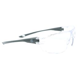 General Electric 03 Series Impact-Resistant Safety Glasses Clear Lens Gray Frame 1 pk
