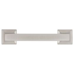 Hickory Hardware Studio Art Deco Bar Cabinet Pull 3-3/4 in. Stainless Steel Silver 1 pk