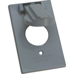 Sigma Rectangle Die-Cast Metal 1 gang 4.57 in. H X 2.83 in. W 15/20 Amp Receptacle Cover