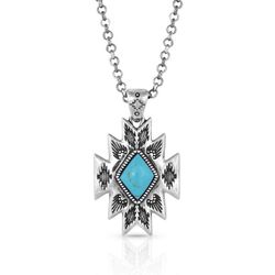 Montana Silversmiths Women's Star Silver/Turquoise Necklace Water Resistant