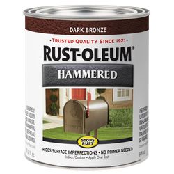 Rust-Oleum Stops Rust Indoor and Outdoor Hammered Dark Bronze Protective Paint 1 qt