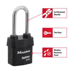 Master Lock ProSeries 5 in. H X 1.8 in. W X 1.3 in. L Steel 5-Pin Cylinder Weather-Resistant Padlock