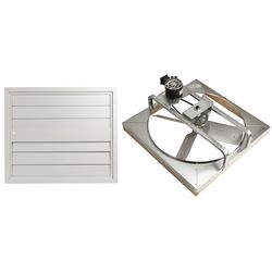 Master Flow 33.75 in. H X 30 in. W X 14 in. L White Belt Drive Whole House Fan