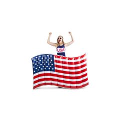 BigMouth Blue/Red/White Vinyl Inflatable Giant American Flag Pool Float