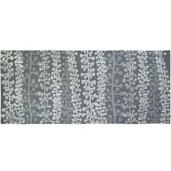 Simple Spaces 21 in. W X 54 in. L Gray Vine Garden Polyester Accent Rug