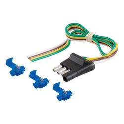 CURT 12 in. 4 Way Connector Plug with Spring