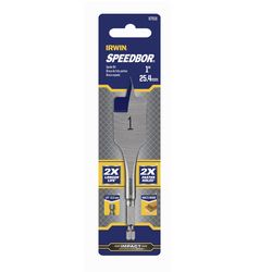IRWIN Speedbor 1 in. X 4 in. L Carbon Steel Wood Boring Bit Quick-Change Hex Shank 1 pc