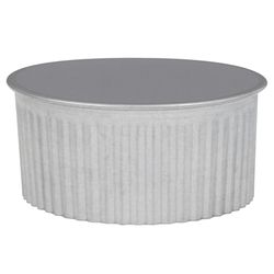 Imperial 3 in. D Galvanized steel Crimped Pipe End Cap