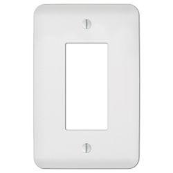Amerelle Capri Paintable Textured White 1 gang Stamped Steel Decorator Wall Plate 1 pk