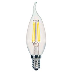Satco CA11 E12 (Candelabra) LED Bulb Soft White 60 Watt Equivalence 1 pk