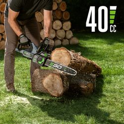 EGO Power+ 16 in. Chainsaw Kit w/ Battery & Charger w/ Leaf Vacuum and Mulcher Kit