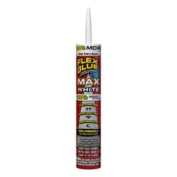Flex Seal Family of Products Flex Glue Max Super Strength Rubber White Adhesive Cartridge Refill 28