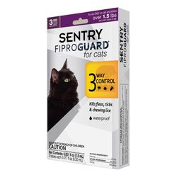 Sentry Fiproguard Liquid Cat Flea Treatment 9.70% Fipronil and 90.30% Other Ingredients 0.017 oz