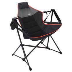 RIO Brands Black Suspension Folding Lounger