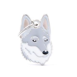 MyFamily Friends Gray/White Czechoslovakian Wolfdog Metal Dog Pet Tags