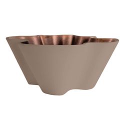 HC Companies 6 in. D Polyresin Planter Vanilla Bisque