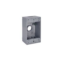 Bell Old Work 18.3 cu in Rectangle Aluminum 1 gang Weatherproof Box Gray