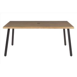 Living Accents Brown Rectangular Metal Dining Table
