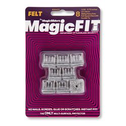 Magic Fit Magic Sliders Gray 1/2 in. Push-On Felt Sliding Discs 8 pk