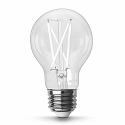 Feit A19 E26 (Medium) Filament LED Bulb Adjustable White 60 Watt Equivalence 2 pk