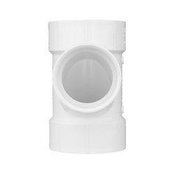 Charlotte Pipe Schedule 40 6 in. Hub X 6 in. D Hub PVC Sanitary Reducing Tee 1 pk