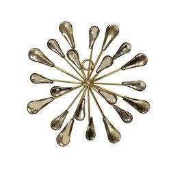 Tripar 7 in. H X 7 in. L Gold Metal Wall Art