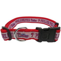 Pets First Team Colors Philadelphia Phillies Nylon Dog Collar X-Large