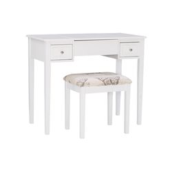 Linon Home Decor Vannoy Modern 18 in. W X 36 in. L Rectangular Vanity Table Set