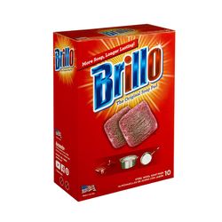 Brillo Heavy Duty Steel Wool Pads For Multi-Purpose 5.1 in. L 10 pc