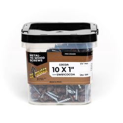 Big Timber Woodbinder No. 10 Sizes X 1 in. L Hex Hex Washer Head Sheet Metal Screws 5 lb 500 pk