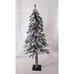 Gerson LED Electric Lighted Holiday Flocked Pine Christmas Tree 4 ft.