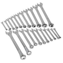 Performance Tool 12 Point Metric and SAE Combination Wrench Set 22 pc