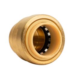 QuickFitting Push to Connect 1/2 in. PF Brass Cap