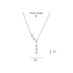Montana Silversmiths Women's Guiding North Crystal Silver Necklace Water Resistant