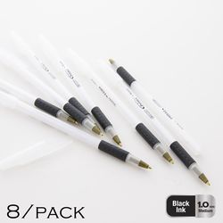 Bazic Products Prima Black Ball Point Pen 8 pk