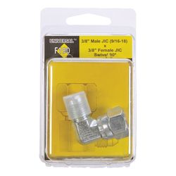 Apache Steel 3/8 in. D X 3/8 in. D Hydraulic Adapter 1 pk