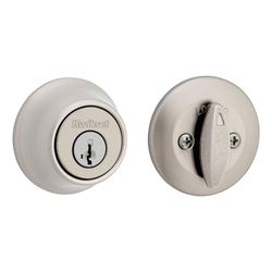 Kwikset Satin Nickel Metal Deadbolt