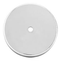 Magnet Source .283 in. L X 1.42 in. W Silver Round Base Magnet 16 lb. pull 1 pc